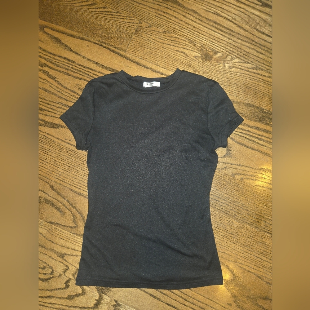 Zara Charcoal Crew Neck Tee